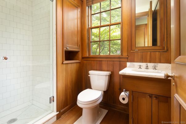 Bathroom, Interior, Wood Texture Flooring, Wooden Walls