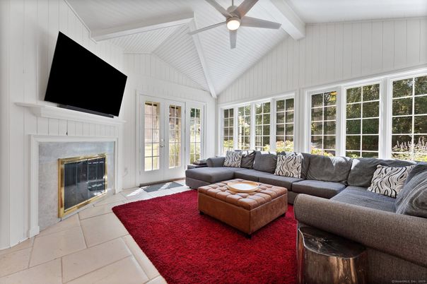Fireplace, Interior, Living room, Sun Room