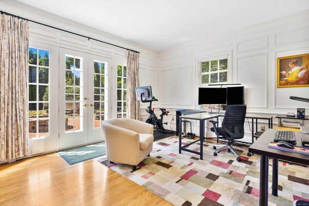 Fitness Equipment, Home Office, Interior, Wood Texture Flooring