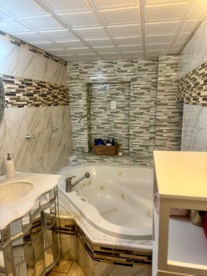Bathroom, Interior, Marble Walls