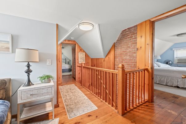 Bedroom, Interior, Stone Walls, Wood Texture Flooring