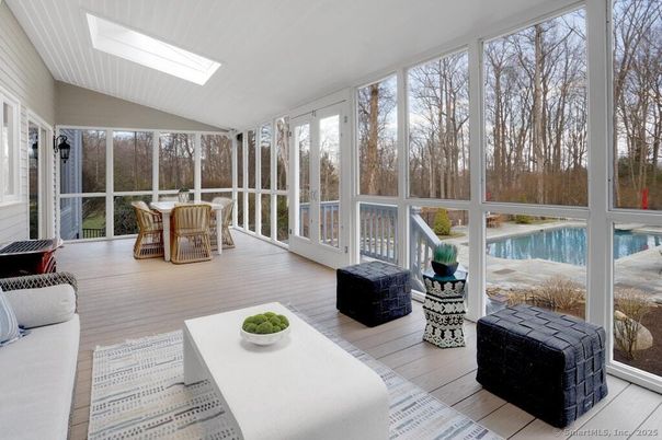 Dining room, Interior, Sun Room, Wood Texture Flooring