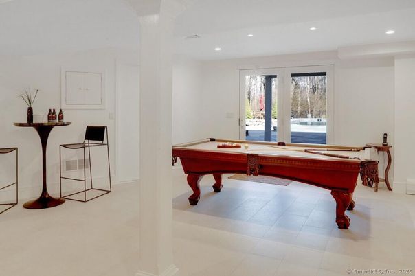 Billiard Table, Game Room, Interior, Recessed Lighting