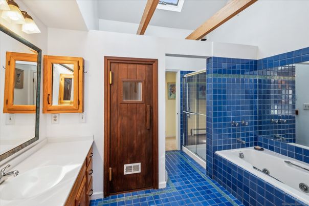 Bathroom, Glass Shower, Interior, Wooden Beams