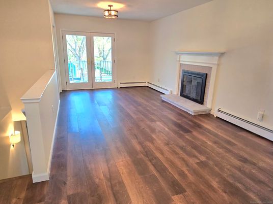 Empty room, Fireplace, Interior, Wood Texture Flooring