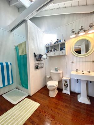 Bathroom, Interior, Wood Texture Flooring