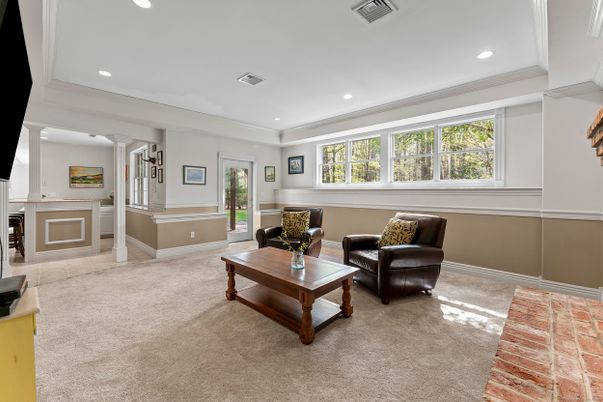 Interior, Living room, Recessed Lighting