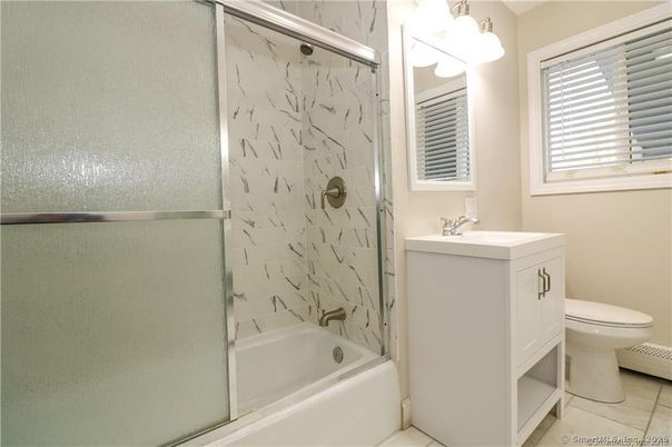 Bathroom, Glass Shower, Interior, Marble Walls