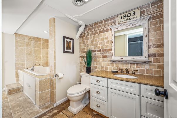 Bathroom, Interior, Stone Walls