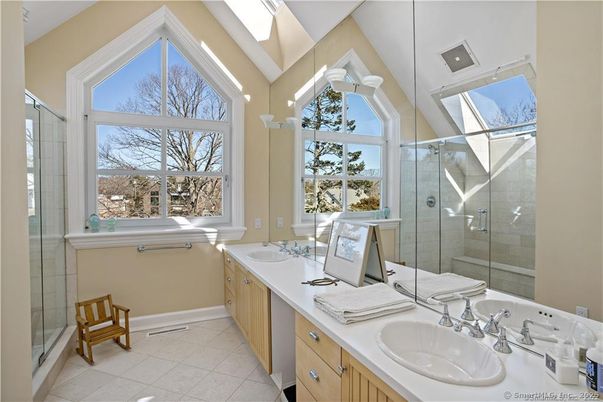 Bathroom, Dual Sink Vanities, Glass Shower, Interior