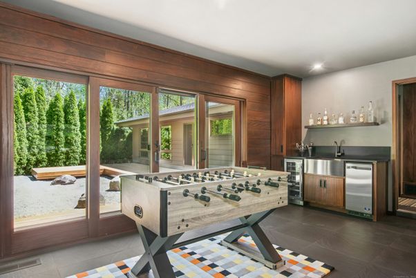 Game Room, Interior, Kitchen, Recessed Lighting, Stainless Steel Appliances