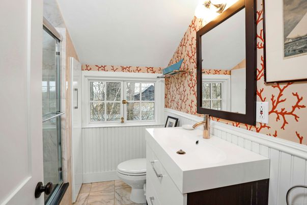 Bathroom, Glass Shower, Interior, Marble