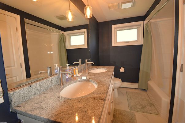 Bathroom, Dual Sink Vanities, Interior, Pendant Lights