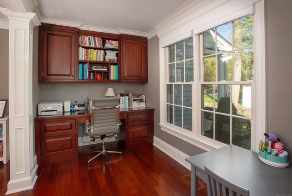 Home Office, Interior, Wood Texture Flooring