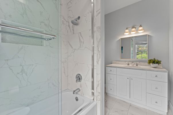 Bathroom, Glass Shower, Interior, Marble, Marble Walls