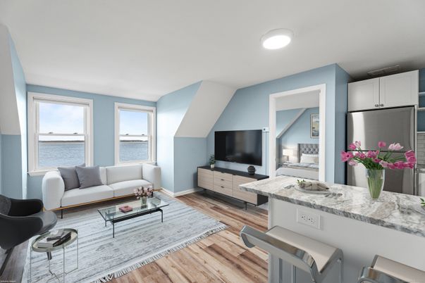Interior, Kitchen, Living room, Water, Wood Texture Flooring