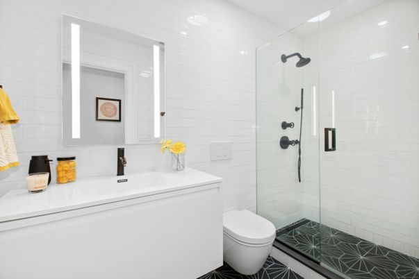 Bathroom, Glass Shower, Interior