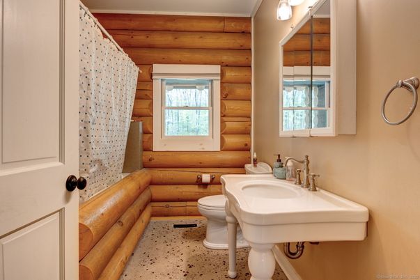Bathroom, Interior, Wooden Walls