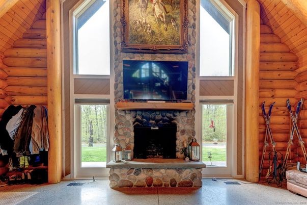 Fireplace, Interior, Wooden Ceilings, Wooden Walls