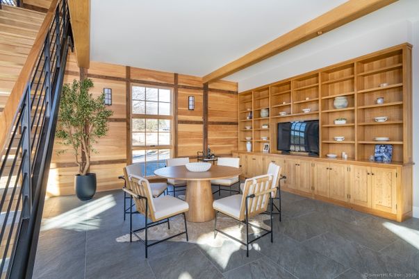 Dining room, Interior, Wooden Beams, Wooden Walls