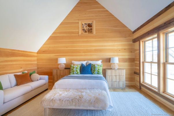 Bedroom, Interior, Wood Texture Flooring, Wooden Walls