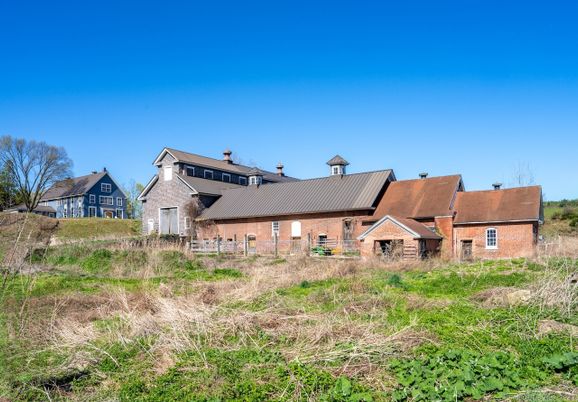 Backyard, Exterior, Facade, Brick Facade, Log Home