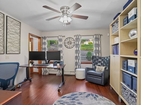 Home Office, Interior, Wood Texture Flooring