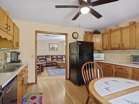 Dining room, Interior, Kitchen, Living room, Wood Texture Flooring