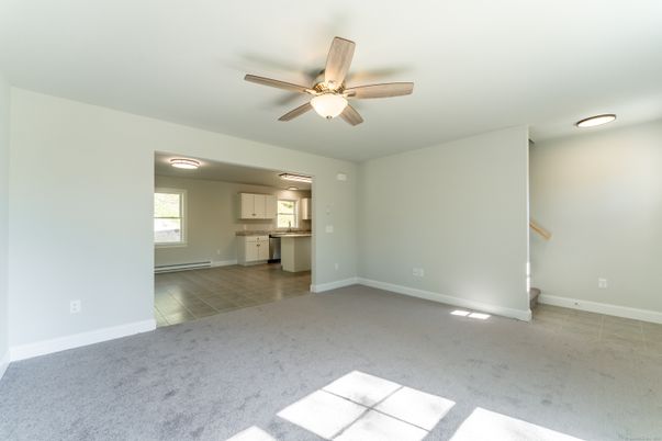 Empty room, Interior, Kitchen, Recessed Lighting