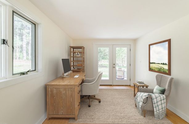 Home Office, Interior, Wood Texture Flooring