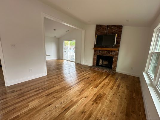 Empty room, Fireplace, Interior, Wood Texture Flooring
