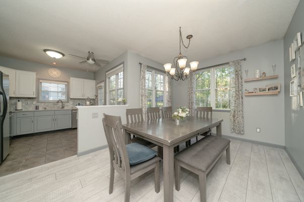 Chandelier, Dining room, Interior, Kitchen, Wood Texture Flooring