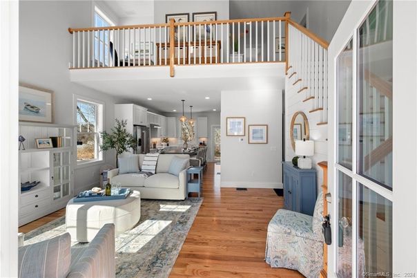 Interior, Kitchen, Living room, Recessed Lighting, Stainless Steel Appliances, Wood Texture Flooring