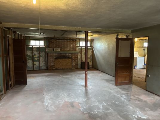 Empty room, Fireplace, Interior, Stone Walls