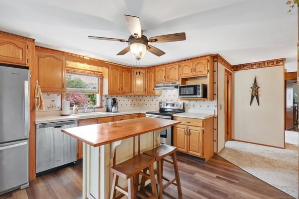Interior, Kitchen, Wood Texture Flooring