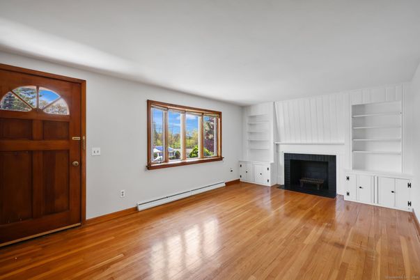 Empty room, Fireplace, Interior, Wood Texture Flooring