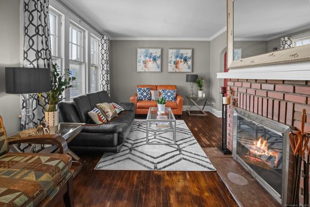 Fireplace, Interior, Living room, Wood Texture Flooring