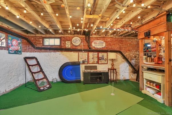 Interior, Stone Walls, Wooden Beams