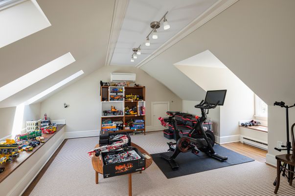 Fitness Equipment, Interior, Wood Texture Flooring