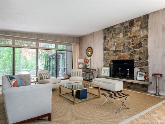 Fireplace, Interior, Living room, Stone Walls, Wood Texture Flooring