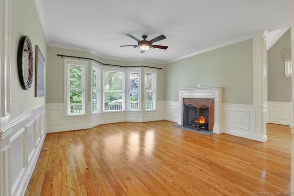 Empty room, Fireplace, Interior, Wood Texture Flooring