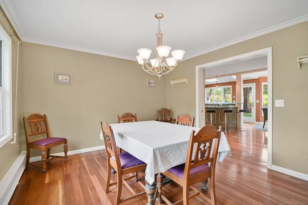 Chandelier, Dining room, Interior, Wood Texture Flooring