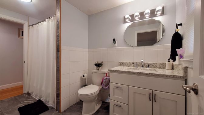 Bathroom, Interior, Wood Texture Flooring