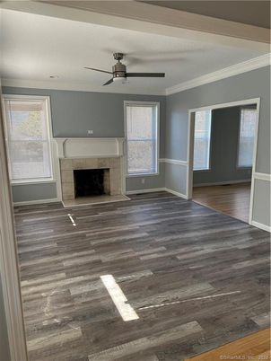 Empty room, Fireplace, Interior, Wood Texture Flooring