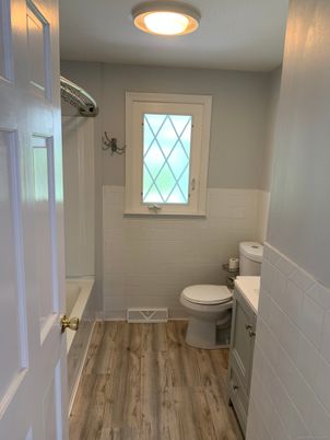 Bathroom, Interior, Wood Texture Flooring