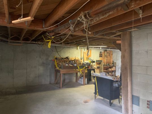 Interior, Stone Walls, Wooden Beams