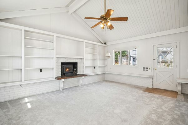 Empty room, Fireplace, Interior