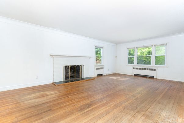 Empty room, Fireplace, Interior, Wood Texture Flooring