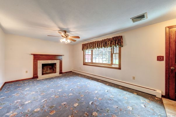 Empty room, Fireplace, Interior