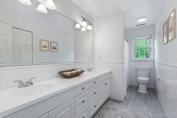 Bathroom, Dual Sink Vanities, Interior, Wood Texture Flooring